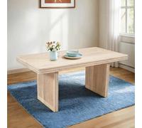 Hudson Dining Table - 6 Seater - 165cm - Ribbed - Mango Wood
