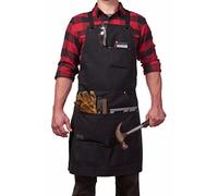 Hudson Durable Goods Heavy Duty Waxed Canvas Apron Black Adjusts: M to XXL