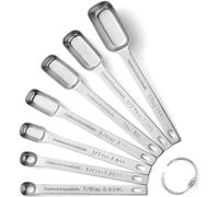 Hudson Essentials Stainless Steel Measuring Spoons Set for Dry or Liquid - Fits in Spice Jars - Set of 7