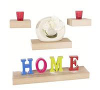 Core Products, Hudson 4-Piece Narrow Wall Shelf Set (Light Oak)