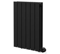 Hudson Heating Hudson Colore Horizontal Digital Thermostatic Electric Double Panel Radiator | Matt Black | Mild Steel | 600mm x 452mm
