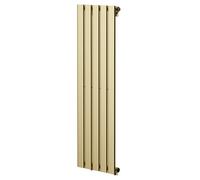 Hudson Heating Hudson Colore Vertical Single Panel Radiator | Brushed Brass | Mild Steel | 1200mm x 376mm
