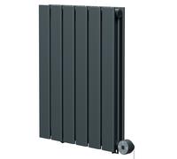 Hudson Heating Hudson Horizontal Digital Thermostatic Electric Double Panel Radiator | Anthracite | Mild Steel | 600mm x 452mm