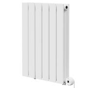 Hudson Heating Hudson Horizontal Digital Thermostatic Electric Double Panel Radiator | White | Mild Steel | 600mm x 452mm