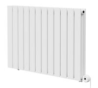 Hudson Heating Hudson Horizontal Digital Thermostatic Electric Double Panel Radiator | White | Mild Steel | 600mm x 908mm