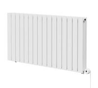Hudson Heating Hudson Horizontal Digital Thermostatic Electric Double Panel Radiator | White | Mild Steel | 600mm x 1212mm