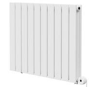 Hudson Heating Hudson Horizontal Digital Thermostatic Electric Double Panel Radiator | White | Mild Steel | 600mm x 756mm