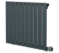 Hudson Heating Hudson Horizontal Digital Thermostatic Electric Single Panel Radiator | Anthracite | Mild Steel | 600mm x 756mm