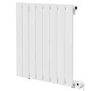 Hudson Heating Hudson Horizontal Digital Thermostatic Electric Single Panel Radiator | White | Mild Steel | 600mm x 604mm