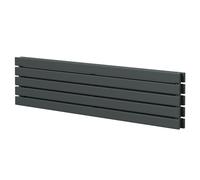 Hudson Heating Hudson Horizontal Double Panel Radiator | Anthracite | Mild Steel | 376mm x 1800mm