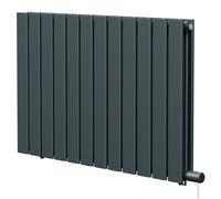 Hudson Heating Hudson Horizontal Electric Double Panel Radiator | Anthracite | Mild Steel | 600mm x 908mm