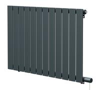 Hudson Heating Hudson Horizontal Electric Single Panel Radiator | Anthracite | Mild Steel | 600mm x 908mm