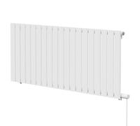 Hudson Heating Hudson Horizontal Electric Single Panel Radiator | White | Mild Steel | 600mm x 1440mm