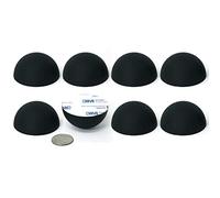 Hudson Hi-Fi 2" Platinum Silicone Hemisphere Bumper, Non - Skid Isolation Feet with Adhesive - 20 Duro - 8 Pack Balck