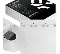 Hudson Hi-Fi Anti-Static Vinyl Record Inner Sleeves - Protective Vinyl Record Inner Sleeve 500- Pack - Protect Your LP Albums from Scratches, Dust & Dirt - Acid-Free Rice Paper Interior Disc Covers