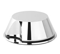 Hudson Hi-Fi SpaceBen Record Weight Stabilizer with Protective Leather Pad - Vinyl Turntable Weight - Durable & Stylish LP Stabilizer - Fits on Any Turntable - Chrome