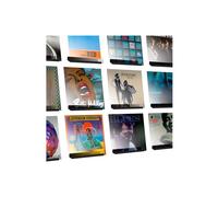 Hudson Hifi LP Vinyl Record Wall Display Black Satin 12 Pack