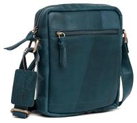 Hudson & James 100% Genuine Real Vintage Hunter Leather Handmade Mens Womens Leather Everyday Crossover Shoulder Work Tablet Messenger Bag (Blue Vintage)