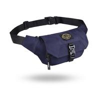 Hudson & James Bumbag Waist Fanny Pack Running Belt for Men Women Unisex Bum Bag Zipper Pockets Adjustable Belt, Waterproof Pocket for Outdoors Workout Hiking Gifts for Men Women (Navy)