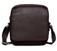 Hudson & James Designer Genuine Leather Women Ladies Travel Satchel Everyday Crossover Cross body Work iPad Shoulder Handbag Bag (Dark Brown)