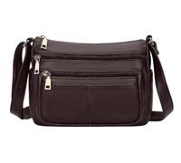 Hudson & James Designer Genuine Leather Women Ladies Travel Satchel Everyday Crossover Cross body Work iPad Shoulder Handbag Bag (Brown)