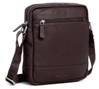 Hudson & James Designer Genuine Leather Women Ladies Travel Satchel Everyday Crossover Cross body Work iPad Shoulder Handbag Bag (Dark Brown)