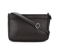 Hudson & James Designer Genuine Leather Women Ladies Travel Satchel Everyday Crossover Cross body Work Mobile Shoulder Handbag Bag (Dark Brown)