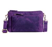 Hudson & James Designer Genuine Real Distressed Retro Small Vintage Hunter Leather Handmade Women Ladies Unisex Travel Satchel Everyday Crossover Shoulder Bag