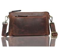 Hudson & James Designer Genuine Real Distressed Retro Small Vintage Hunter Leather Handmade Women Ladies Unisex Travel Satchel Everyday Crossover Shoulder Bag