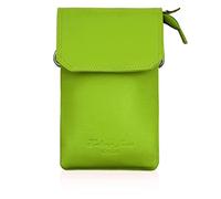 Hudson & James Genuine Leather Phone Bag, Purse Small Mobile Ladies Cross Body Shoulder Wallet for Women Adjustable Detachable Strap