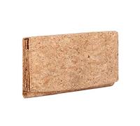 Hudson & James Ladies Designer Cork Vegan RFID Blocking Shield Card Holder Wallet Purse Multi Credit Card Women Clutch Wallet with Zip Pocket (Cork 09 Plain)