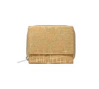 Hudson & James Ladies Designer Cork Vegan RFID Blocking Shield Compact Card Holder Wallet Purse Multi Card Women Clutch Wallet with Phone Pocket (Cork with Golden Accents)