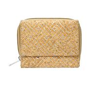 Hudson & James Ladies Designer Cork Vegan RFID Blocking Shield Compact Card Holder Wallet Purse Multi Card Women Clutch Wallet with Phone Pocket (Cork with Silver Pattern)
