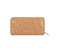 Hudson & James Ladies Designer Cork Vegan RFID Blocking Shield Compact Card Holder Wallet Purse Multi Card Women Clutch Wallet with Phone Pocket (Cork with Golden Accents)