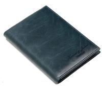 Hudson & James Passport Holder Real Leather RFID Blocking UK Passport Cover Travel Wallet Case with Card Slot Travel Document Organizer Ticket Travel Essential (Blue)