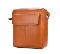 Hudson & James Real Leather Man Bag Mens Ladies Unisex Shoulder Cross Body Messenger Travel Holiday Mobile Phone Organizer