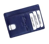 Hudson & James Slim Wallet for Men | RFID Blocking Minimalist Credit Card Holder Lightweight Wallet with Gift Box (Blue)