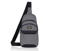 Hudson & James Stylish Sling Crossbody Bag for Men, Chest Shoulder Bag for Men Women, Adjustable Strap for Commuting Travel Outdoor Activities (Light Grey)