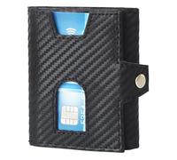 Hudson & James Wallets Men’s RFID Blocking Carbon Fibre Leather Men’s Wallets Trifold Vertical Wallet for Men (Orange)
