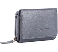 Hudson & James Women’s RFID Blocking Leather Purse - Ladies Wallet with Multiple Card Slots, Zipper Pockets & Spacious Compartments (Grey)