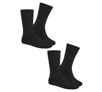 Hudson Men's Socks Only 2-Pack Pressure-free Waistband, Black 0005, 43-46