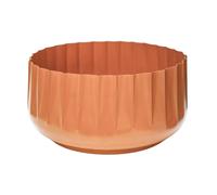 Hudson Orange Corrugated Bowl Planter, H15cm x D30cm Ivyline Orange One Size