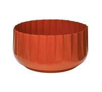 Hudson Orange Corrugated Bowl Planter, H15cm x D30cm Ivyline Orange One Size