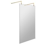 Hudson Reed Wetroom Screen 1100mm & Brass Support Bar BBPAF11