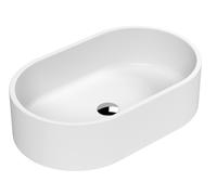 Hudson Reed 565mm Matt White Ceramic Oval Vessel Basin