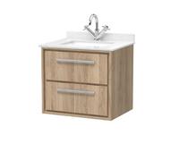 Hudson Reed 600 Wh 2-Drawer Unit & Marble Worktop W Basin