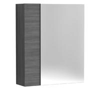 Hudson Reed 600mm Anthracite Matt Double Mirror Wall Cabinet - Soft Close, Fsc Certified