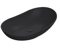 Hudson Reed 615mm Ceramic Matt Black Vessel Basin