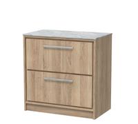 Hudson Reed 800 Fs 2-Drawer Unit & Marble Worktop