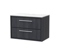 Hudson Reed 800 Wh 2-Drawer Unit & Marble Worktop